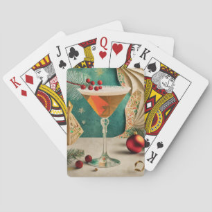 Jeu De Cartes Fête de cocktail de Noël du milieu du siècle Happy