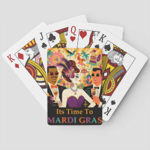 Jeu De Cartes Fête de Cocktail Mardi Gras du Milieu du Siècle