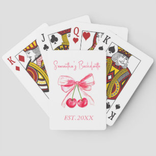 Jeu De Cartes Fête de Fiançailles Coquette Rose Cerise 