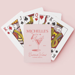 Jeu De Cartes Fête de Fiançailles Rétro Cocktail pour la Mariée