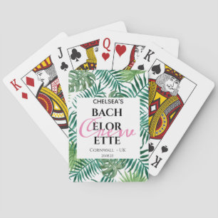 Jeu De Cartes Fête de la Bachelorette Tropicale Flore verdoyante