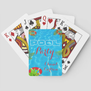 Jeu De Cartes Fête de la piscine tropicale Anniversaire d'été