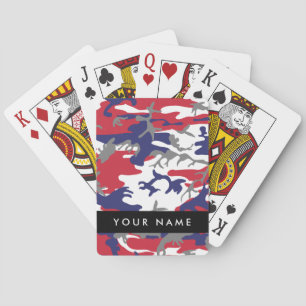 Jeu De Cartes Fête de l'Indépendance Camouflage Votre nom Person