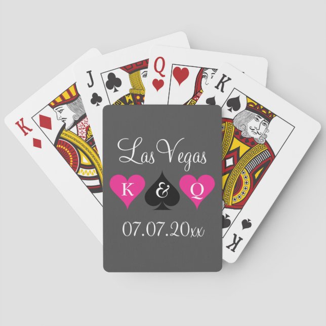 Jeu De Cartes Fête de mariage Las Vegas faveur jouer aux cartes (dos)