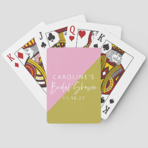 Jeu De Cartes Fête de Mariage sur Mesure avec Bloc de Couleurs R