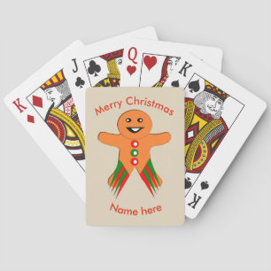 Jeu De Cartes Fête de Noël Gingerbread Homme Jouer aux cartes