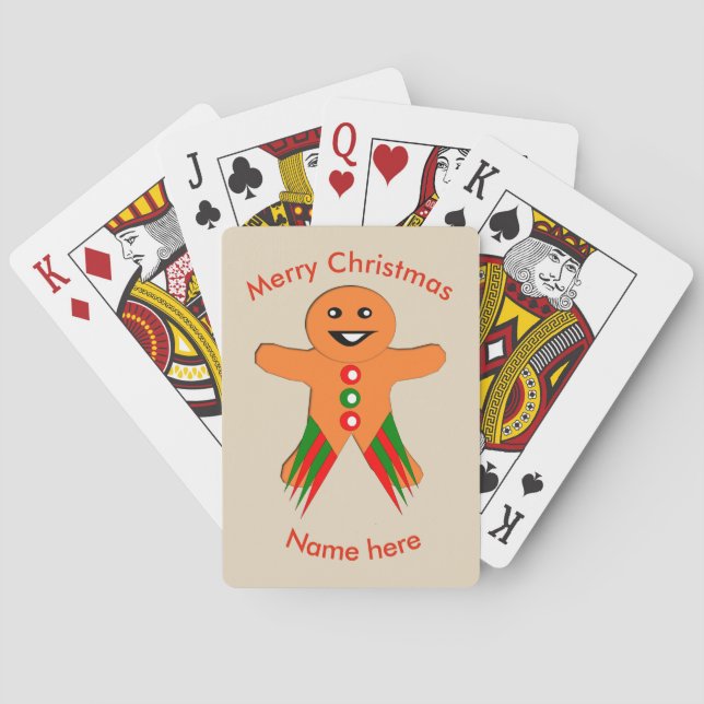 Jeu De Cartes Fête de Noël Gingerbread Homme Jouer aux cartes (dos)
