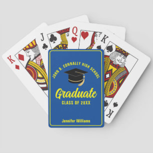 Jeu De Cartes Fête de remise de diplômes personnalisée jaune ble