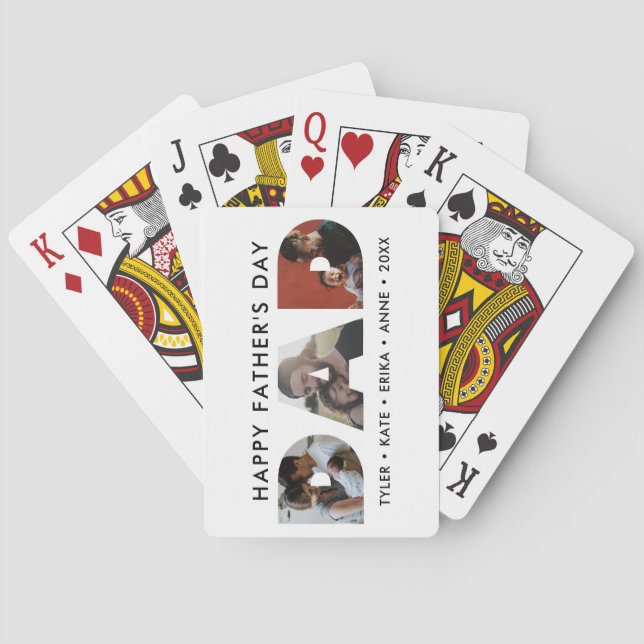 Jeu De Cartes Fête des pères de découpe de photo de DAD Daddy (dos)