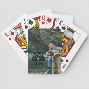 Jeu De Cartes Fête des pères photo personnalisée de Best Dog Pap