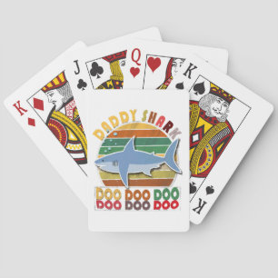 Jeu De Cartes Fête des pères vintage de requin papa