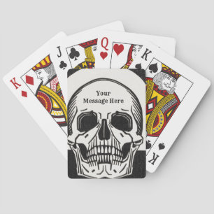 Jeu De Cartes Fête d'Halloween Squelette personnalisé Anniversai