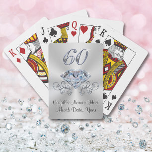 Jeu De Cartes Fête du Diamant Personnalisé Anniversaire