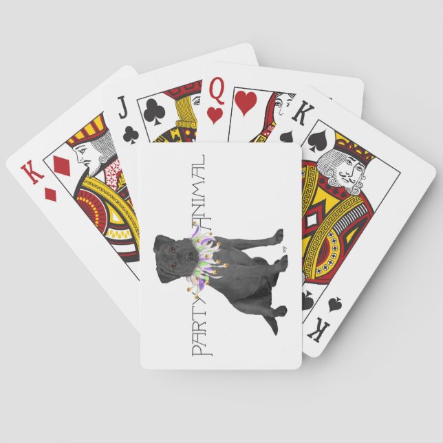 Jeu De Cartes Fête du Labrador Retriever noir (dos)