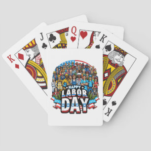 Jeu De Cartes Fête du Travail amusante Bonne Fête du Travail Amé
