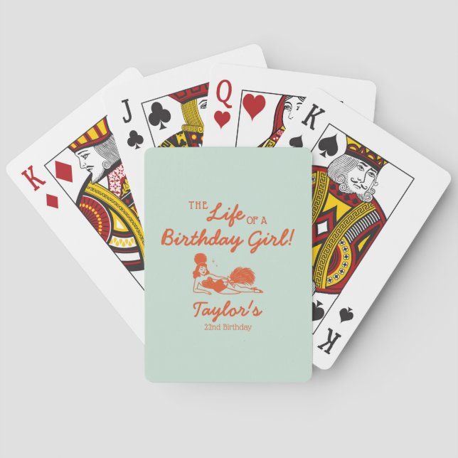Jeu De Cartes Fête d'une Fille d'Anniversaire (dos)