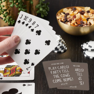 Jeu De Cartes Fête jusqu'à ce que les vaches rentrent sur le pon