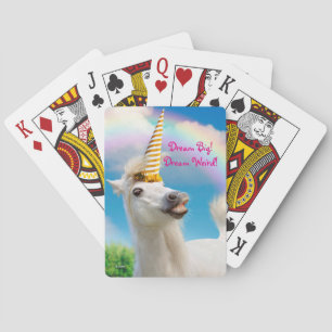 Jeu De Cartes Fête Unicorn Horse Et Arc En Ciel