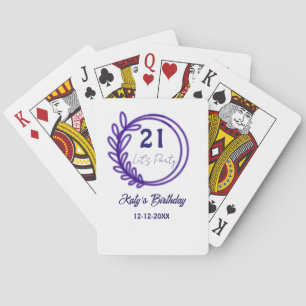 Jeu De Cartes FÊTIONS LES 21 ANS nom de naissance FLEUR RONDE VI