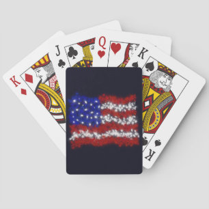 Jeu De Cartes Feu d'artifice étoiles et rayures drapeau américai