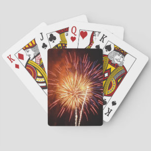 Jeu De Cartes Feu d'artifice rouge, blanc et bleu I Patriotique