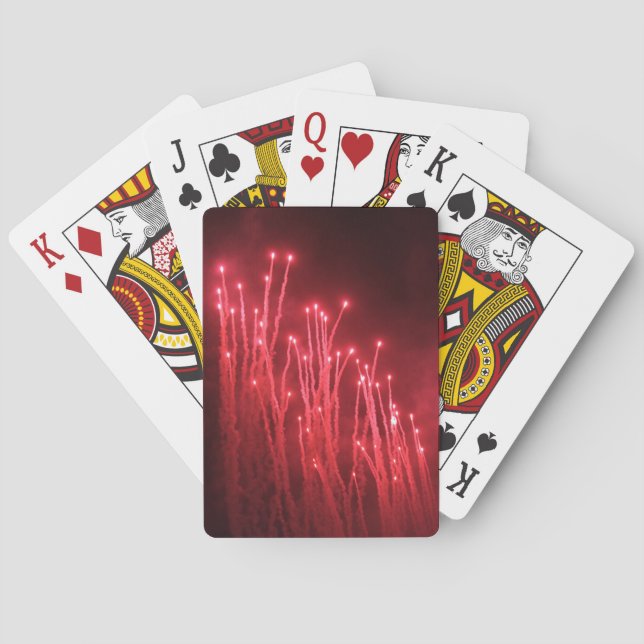 Jeu De Cartes Feu d'artifice rouge éclat rouge Lecture Cartes (dos)