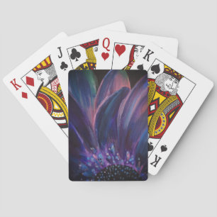 Jeu De Cartes Feuille Art violet Fleur Classique Jouer Cartes