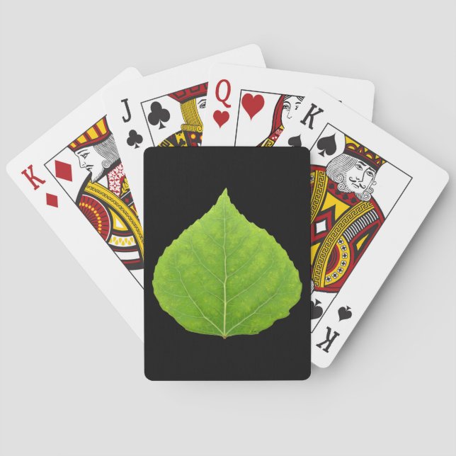 Jeu De Cartes Feuille d'Aspen vert #11 (dos)