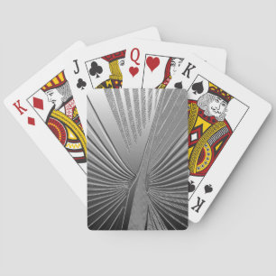 Jeu De Cartes Feuille de palme chromé Art déco