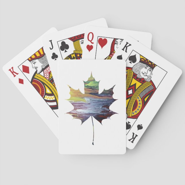 Jeu De Cartes Feuille d'érable (dos)