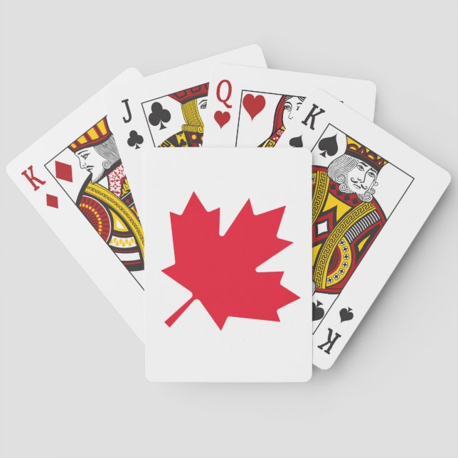 Jeu De Cartes Feuille d'érable canadienne (dos)