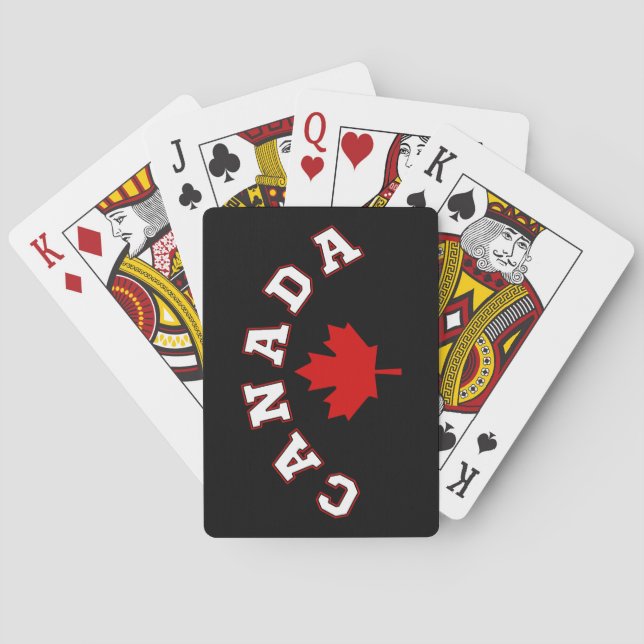 Jeu De Cartes Feuille d'érable du Canada (dos)