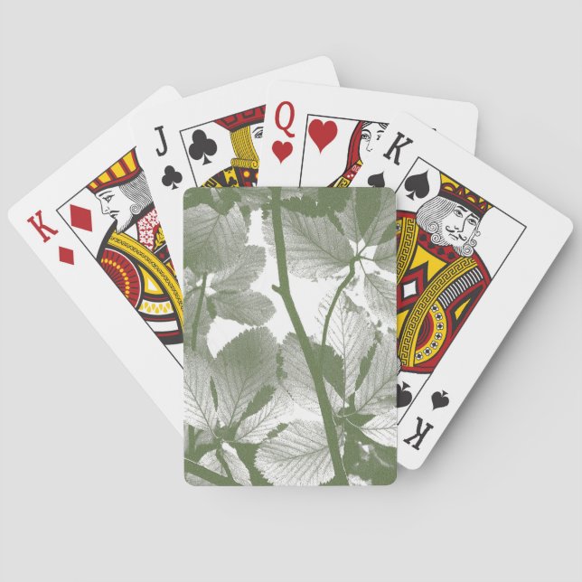 JEU DE CARTES FEUILLE VERT (dos)