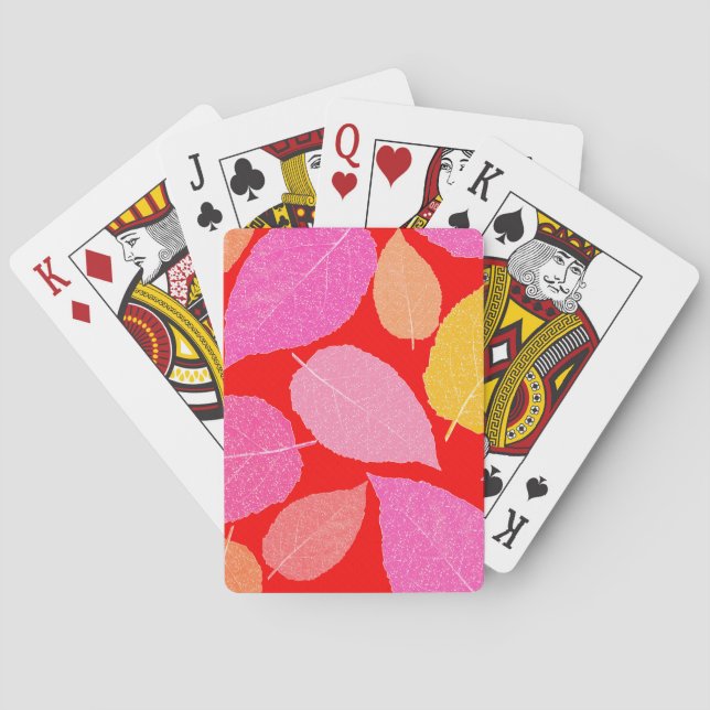 Jeu De Cartes Feuilles d'automne. (dos)