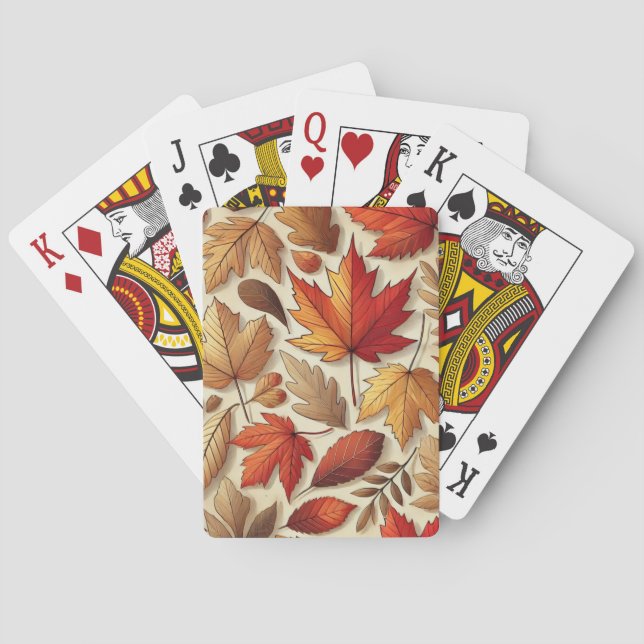 Jeu De Cartes feuilles d'automne classiques (dos)