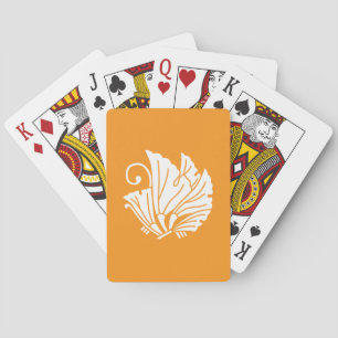 Jeu De Cartes Feuilles de ginkgo en forme de papillon
