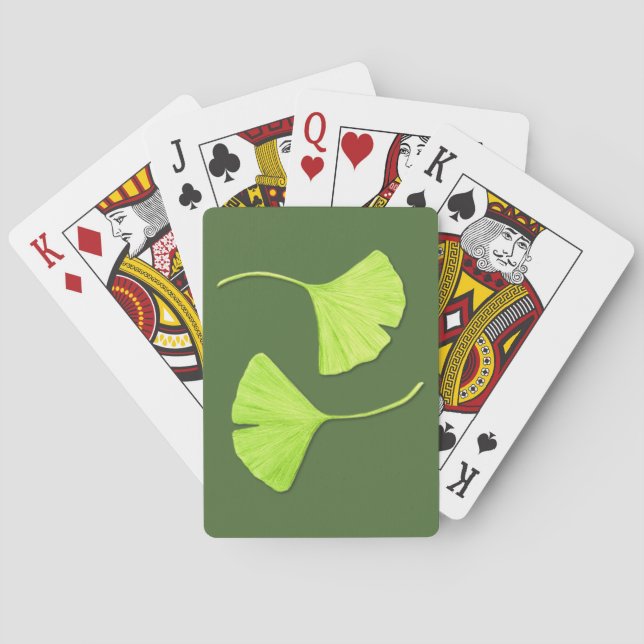 Jeu De Cartes Feuilles de Ginkgo Jouer des cartes (dos)