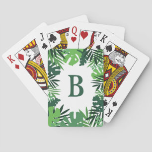 Jeu De Cartes Feuilles de palmier tropicales de jungle estivale