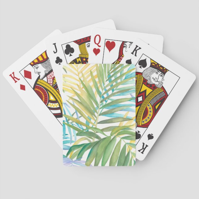Jeu De Cartes Feuilles de palmiers tropicaux (dos)