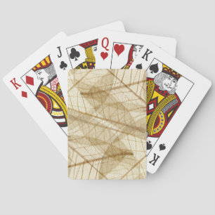 Jeu De Cartes Feuilles en dentelle beige crème pâle