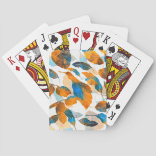 Jeu De Cartes Feuilles Silhouette : aquarelle, PA sans fil numér