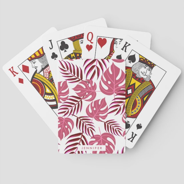 Jeu De Cartes Feuilles tropicaux (dos)