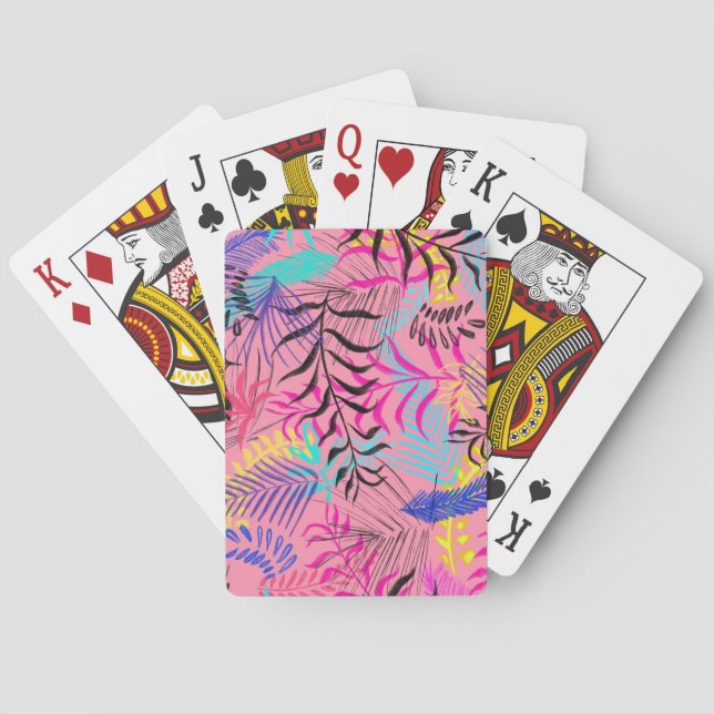 Jeu De Cartes Feuilles tropicaux (dos)