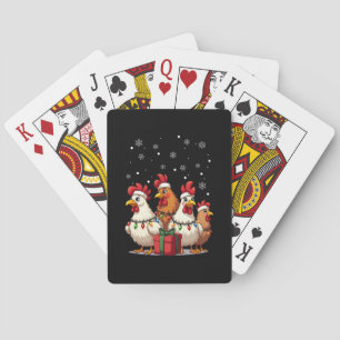 Jeu De Cartes Feux de Noël Poulet Père Noël Drôle Noël