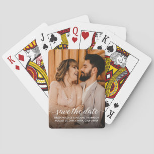 Jeu De Cartes Fiançailles personnalisé Mariage photo Enregistrer