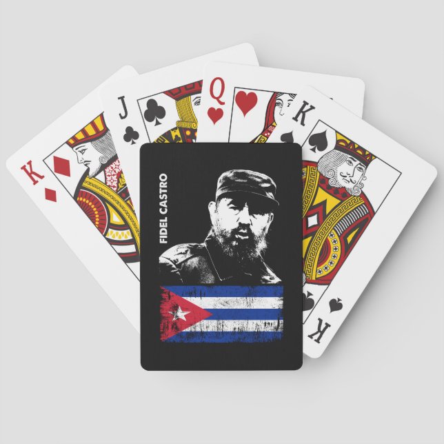 Jeu De Cartes Fidel Castro Cuba Révolution Drapeau cubain (dos)