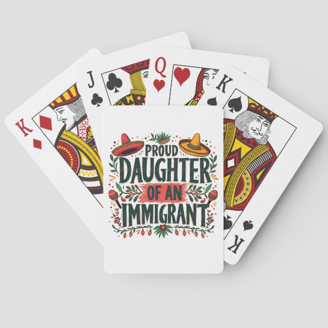 Jeu De Cartes Fier fille d'un immigrant mexicain (dos)