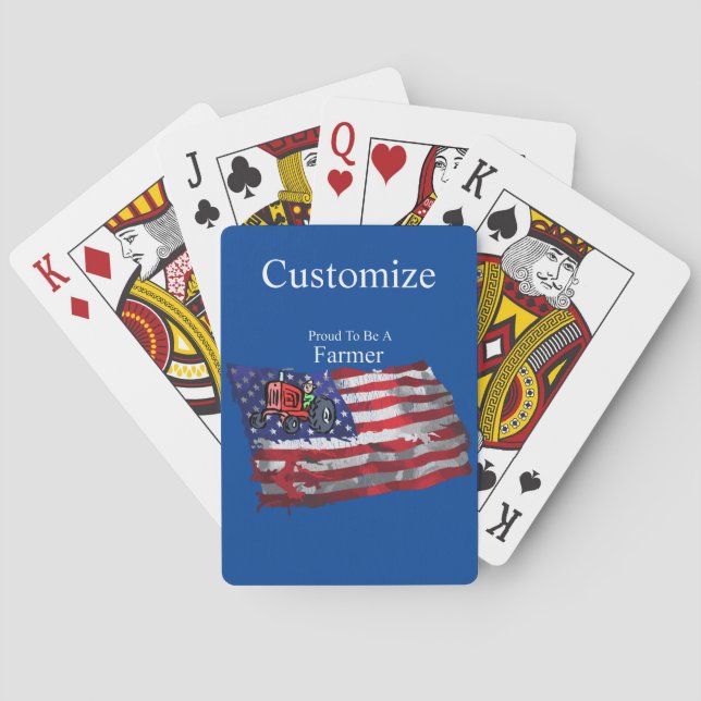 Jeu De Cartes Fier paysan patriotique drapeau Thunder_Cove (dos)