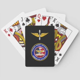 Jeu De Cartes Fière Armée de terre Vétéran de l'aviation Noir