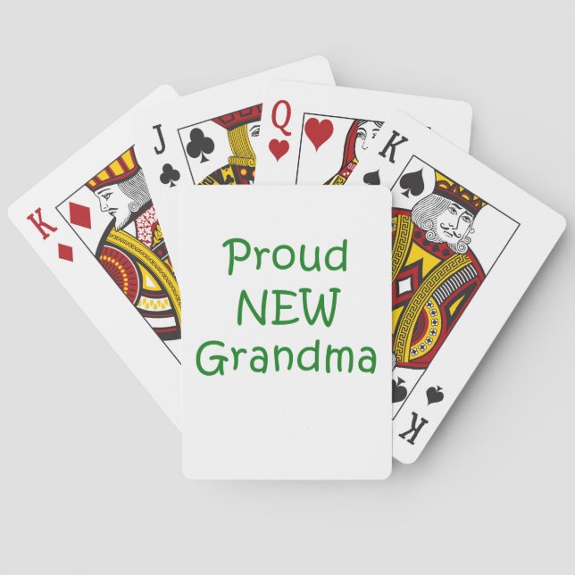 Jeu De Cartes Fière nouvelle grand-mère (dos)